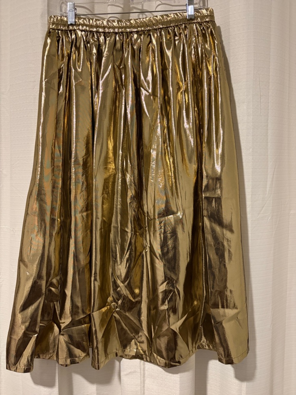 Koret Gold Metallic Midi Skirt